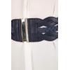 imageBlackButterfly 3 Inch Wide Waspie Elastic Vintage Braided Buckle Waist BeltMidnight Blue