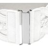 imageBlackButterfly 3 Inch Wide Waspie Elastic Vintage Braided Buckle Waist BeltWhite