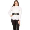 imageBlackButterfly 3 Inch Wide Waspie Elastic Vintage Buckle Waist BeltBlack