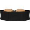 imageBlackButterfly 3 Inch Wide Waspie Elastic Vintage Buckle Waist BeltBlack