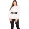 imageBlackButterfly 3 Inch Wide Waspie Elastic Vintage Buckle Waist BeltMidnight Blue