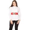 imageBlackButterfly 3 Inch Wide Waspie Elastic Vintage Buckle Waist BeltRed