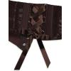 imageBlackButterfly 55 Wide Corset Waspie Elastic Lace BeltDark Brown