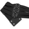 imageBlackButterfly 7 Inch Wide Lattice Corset Waspie Elastic Waist BeltBlack