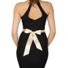 imageBlackButterfly Bridal Wedding Bridesmaid Satin Sash BeltChampagne