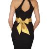 imageBlackButterfly Bridal Wedding Bridesmaid Satin Sash BeltGold