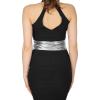 imageBlackButterfly Bridal Wedding Bridesmaid Satin Sash BeltSilver