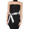 imageBlackButterfly Bridal Wedding Bridesmaid Satin Sash BeltSilver