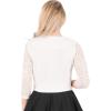 imageBlackButterfly Cropped 34 Lace Sleeve Open Bolero Evening BlouseIvory