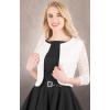 imageBlackButterfly Cropped 34 Lace Sleeve Open Bolero Evening BlouseIvory