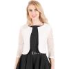 imageBlackButterfly Cropped 34 Lace Sleeve Open Bolero Evening BlouseIvory