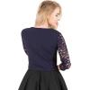 imageBlackButterfly Cropped 34 Lace Sleeve Open Bolero Evening BlouseMidnight Blue
