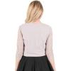 imageBlackButterfly Cropped 34 Lace Sleeve Open Bolero Evening BlouseSilver
