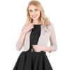 imageBlackButterfly Cropped 34 Lace Sleeve Open Bolero Evening BlouseSilver