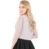 imageBlackButterfly Cropped 34 Lace Sleeve Open Bolero Evening BlouseSilver