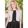imageBlackButterfly Cropped 34 Lace Sleeve Open Bolero Evening BlouseSilver