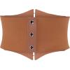 imageBlackButterfly Elastic Cosplay Halloween Metal Ring Waist Pirate Waspie Corset BeltCamel Brown