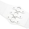 imageBlackButterfly Elastic Cosplay Halloween Metal Ring Waist Pirate Waspie Corset BeltWhite