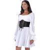 imageBlackButterfly Elastic Halloween Cosplay Costume Waist TieUp Waspie Corset BeltBlack