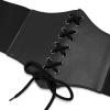 imageBlackButterfly Elastic Halloween Cosplay Costume Waist TieUp Waspie Corset BeltBlack