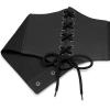 imageBlackButterfly Elastic Halloween Cosplay Costume Waist TieUp Waspie Corset BeltBlack