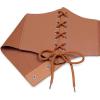 imageBlackButterfly Elastic Halloween Cosplay Costume Waist TieUp Waspie Corset BeltCamel Brown