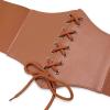 imageBlackButterfly Elastic Halloween Cosplay Costume Waist TieUp Waspie Corset BeltCamel Brown