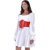 imageBlackButterfly Elastic Halloween Cosplay Costume Waist TieUp Waspie Corset BeltRed