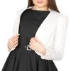 imageBlackButterfly Formal Satin Long Sleeve Bolero ShrugIvory