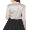 imageBlackButterfly Formal Satin Long Sleeve Bolero ShrugSilver