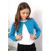 imageBlackButterfly Girls Long Sleeve Knitted Childrens Kids Bolero ShrugAqua Blue