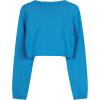 imageBlackButterfly Girls Long Sleeve Knitted Childrens Kids Bolero ShrugAqua Blue