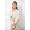 imageBlackButterfly Girls Long Sleeve Knitted Childrens Kids Bolero ShrugBeige