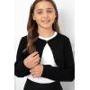 imageBlackButterfly Girls Long Sleeve Knitted Childrens Kids Bolero ShrugBlack