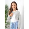 imageBlackButterfly Girls Long Sleeve Knitted Childrens Kids Bolero ShrugGrey