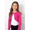 imageBlackButterfly Girls Long Sleeve Knitted Childrens Kids Bolero ShrugHot Pink