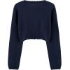 imageBlackButterfly Girls Long Sleeve Knitted Childrens Kids Bolero ShrugMidnight Blue