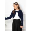 imageBlackButterfly Girls Long Sleeve Knitted Childrens Kids Bolero ShrugMidnight Blue