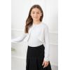 imageBlackButterfly Girls Long Sleeve Knitted Childrens Kids Bolero ShrugWhite