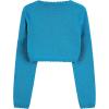imageBlackButterfly Girls Long Sleeve Sparkle Cardigan Childrens Kids Bolero ShrugAqua Blue