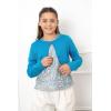 imageBlackButterfly Girls Long Sleeve Sparkle Cardigan Childrens Kids Bolero ShrugAqua Blue