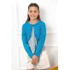imageBlackButterfly Girls Long Sleeve Sparkle Cardigan Childrens Kids Bolero ShrugAqua Blue