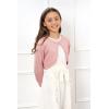 imageBlackButterfly Girls Long Sleeve Sparkle Cardigan Childrens Kids Bolero ShrugBaby Pink