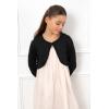 imageBlackButterfly Girls Long Sleeve Sparkle Cardigan Childrens Kids Bolero ShrugBlack