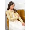 imageBlackButterfly Girls Long Sleeve Sparkle Cardigan Childrens Kids Bolero ShrugGold
