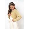 imageBlackButterfly Girls Long Sleeve Sparkle Cardigan Childrens Kids Bolero ShrugGold