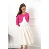 imageBlackButterfly Girls Long Sleeve Sparkle Cardigan Childrens Kids Bolero ShrugHot Pink