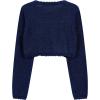 imageBlackButterfly Girls Long Sleeve Sparkle Cardigan Childrens Kids Bolero ShrugMidnight Blue