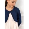 imageBlackButterfly Girls Long Sleeve Sparkle Cardigan Childrens Kids Bolero ShrugMidnight Blue