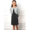 imageBlackButterfly Girls Long Sleeve Sparkle Cardigan Childrens Kids Bolero ShrugSilver